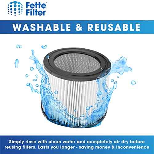Fette Filter - DXVC4001 HEPA Filter Compatible with DEWALT DXV04T DXV05P DXV05S DXV08S DXV06G Wet Dry Shop Vacuums. Compare to Part# DXVC4001 - Pack of 2