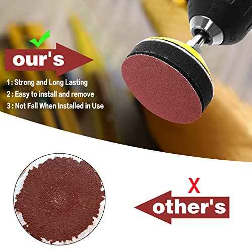 100PCS 2 Inch Sanding Disc Sander Attachment Disc 240-Grit Hook and Loop Sandpaper Alumina Orbital Sander Pads for Polishing, Grinding, Woodworking