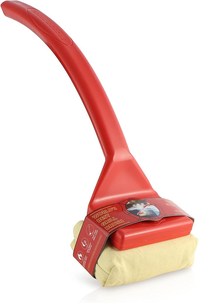 Grill Rescue BBQ Replaceable Scraper Cleaning Head, Bristle Free - Durable and Unique Scraper Tools for Cast Iron or Stainless-Steel Grates, Barbecue Cleaner