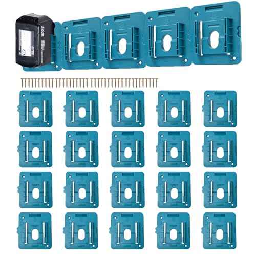 20 Pack Battery Holder for Makita 18V Battery Mount Wall Mount Dock Holder Fit for BL1860 BL1850 BL1840 BL1830 with 40 Screws