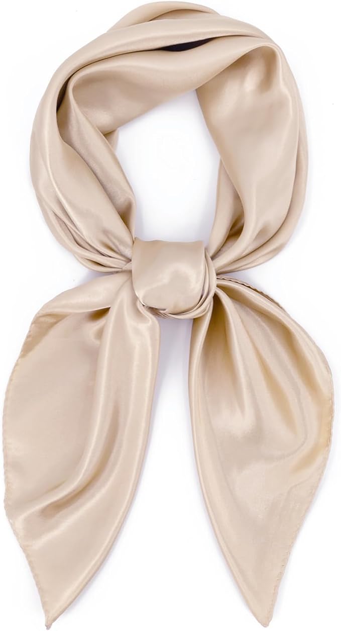 vimate 35" Square Silk Like Head Scarf - Women's Fashion Satin Scarf Bandana for Hair Wrapping at Night.