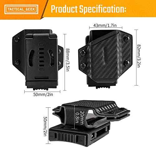 TACTICAL GEEK TX1 Multitool Sheath, EDC Multi Tool Sheath Holder Holster, Adjustable Sheath with Back Clip for Belt, Multi-Tool not Included (Carbon Fiber Grain)