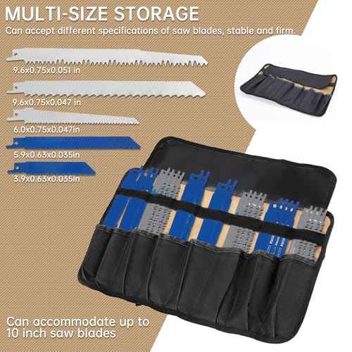 Unmake Sawzall Blade Holder - Circular Saw Case, Empty Case for Milwaukee & Sawzall Saws/Sabre Saw Blades Organization, Wood Pruning Saw Blades Carring Bag Reciprocating Saw Blades Holder (Only Case)