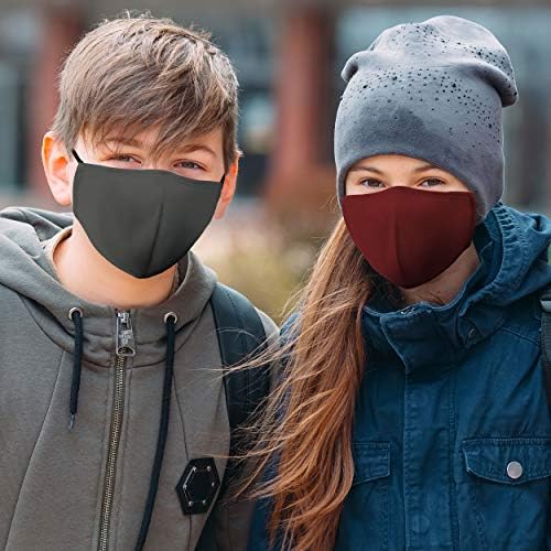 WEDDINGSTAR 3-Ply Kid's Washable Cloth Face Mask Reusable and Adjustable with Filter Pocket