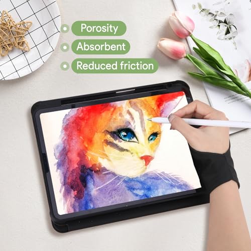 Artist Drawing Gloves for Right and Left Hand,Palm Rejection Digital Writing Gloves,Artist Glove With Two Finger