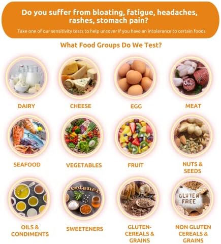 700+ Items Food Sensitivity Test Kit for Adults – Foods & Non-Foods, Including Lactose, Gluten, Vitamins, Minerals, Gut Health & More – at-Home Food Intolerance Test Kit