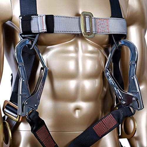 KSEIBI 421026 Fall Protection Safety Harness Kit W 3 D-Rings for Lanyard DELUXE Safety Protection Arrest and Carry Bag