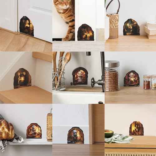 Cartoon Cute Little Mouse Hole Wall Stickers Children's Bedroom Living Room Decorations Home Background Landscaping Decorative Wall Stickers Home Decor Wall Decor, 35.4x11.8 Inches