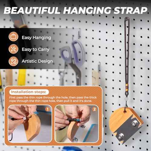 Edge Banding Trimmer for Woodworking & 1PCS Replacement Blade,Edge Corner Planer with Hanging Strap,Edge Banding Cutter,Hand Planer Edge Bander,for Deburring, Chamfering and Trimming