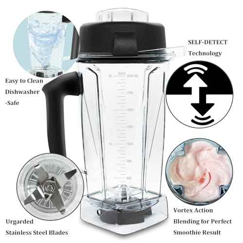 For Vitamix Blender Pitcher 64oz, Replacement for Vitamix 5200 5000 5300 6300 VM0101 VM0103 VM0197 Classic/Explorian/Commercial Series etc Container Jar Cup