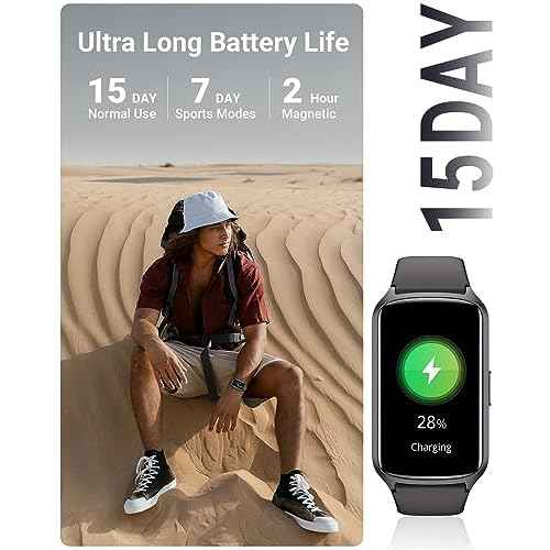 Health Fitness Tracker with 24/7 Heart Rate, Blood Oxygen, Blood Pressure, Sleep Tracker, 5ATM Waterproof Activity Trackers with Step Tracker, Pedometer (S & L Bands Included)