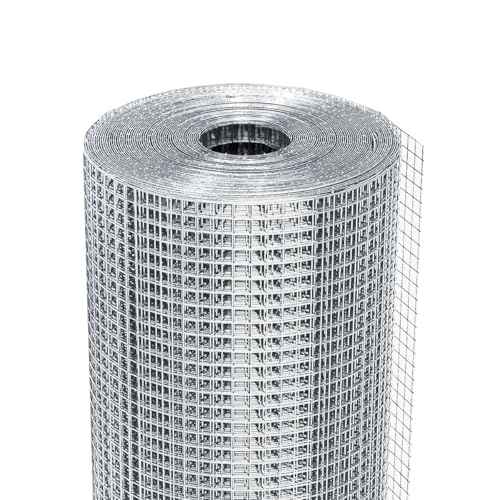 1/2 in 36 in x 50 ft Hardware Cloth, 19GA Chicken Wire Fencing, Galvanized Welded Wire Mesh Roll for Poultry Netting Cage, Chicken Coop, Silver (36"x50 ft Sliver)