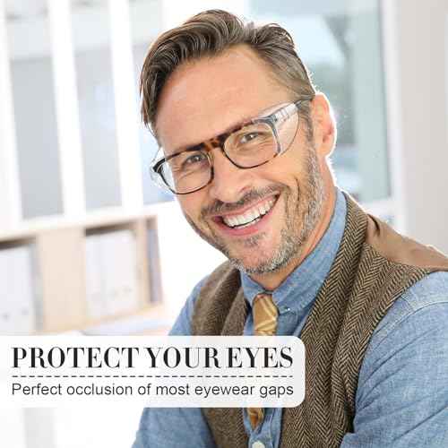 60 Pairs Clear Safety Glasses Side Shields for Prescription Eyeglasses Slip on Side Shields Guards