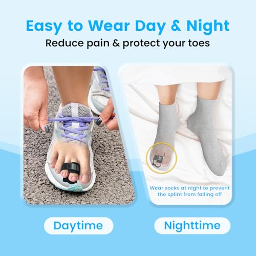 Hammer Toe Straightener Corrector Wrap for Women & Men, Hammer Toe Splint Support - 4 in package