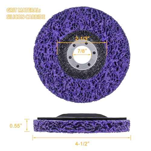 12 Pack 4-1/2" x 7/8" Strip Discs Stripping Wheel Fit Angle Grinder Clean and Remove Paint Coating Rust Welds Oxidation
