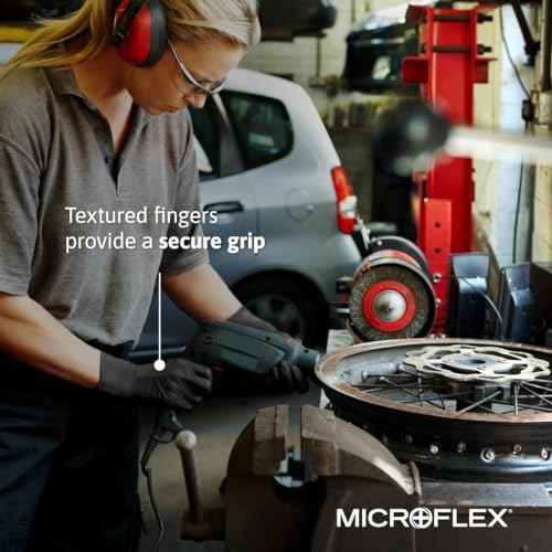 Disposable Nitrile Gloves w/Textured Fingertips for Medical, Industrial, Automotive Use