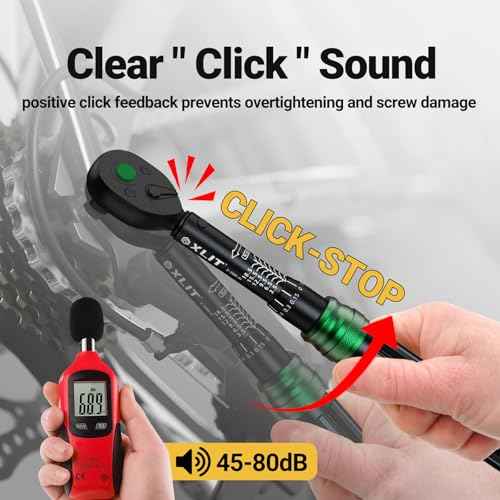 1/4" Click Torque Wrench Set, 32-Piece Portable Bicycle Maintenance Tool Kit, 2-20 Nm ¡¾3% Precision, S2 Torx & Hex Bits, Pro Bike Torque Wrench for Road/Mountain Bike (MTB) & Cycling Repair