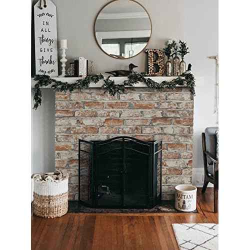 Sevalo Brick Wallpaper Peel and Stick Brick Contact Paper for Walls Red 3D Faux Self-Adhesive Removable Wallpaper for Bedroom Kitchen Backsplash Accent Wall Sticky D?cor Fireplace 17.3inW 78.7inL