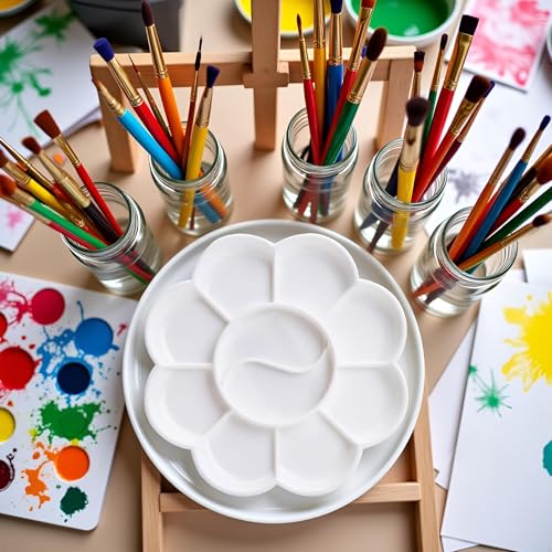 White 1 Pcs 4.7 Inch Paint Tray Palettes Paint Pallet Paint Tray for Kids, Plastic Palette, Paint Pallets for Kids Palettes and Palette Cups