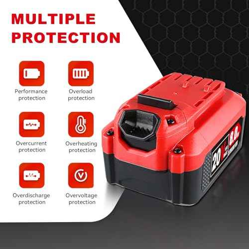 8.0Ah 2Pack Lithium Compatible with Craftsman 20V Cordless Power Tools Replacement for Craftsman 20V Battery
