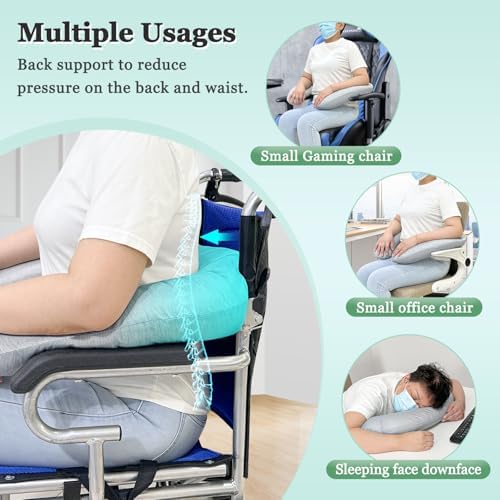 Wheelchair Armrest Pads Wheelchair Cushions for Seniors Arm Rest Cover Elbow Elevation Pillow Wheelchair Lateral Support Transport Chair Accessories Office Gaming Chair Universal(Cooling)