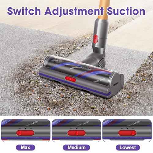 V11 V15 High Torque Brush Head Replacement Compatible with Dyson V7 V8 V10 V11 V15 Vacuum Cleaner, Suction Control Anti-Tangle Deep Clean for Carpets & Hard Floor