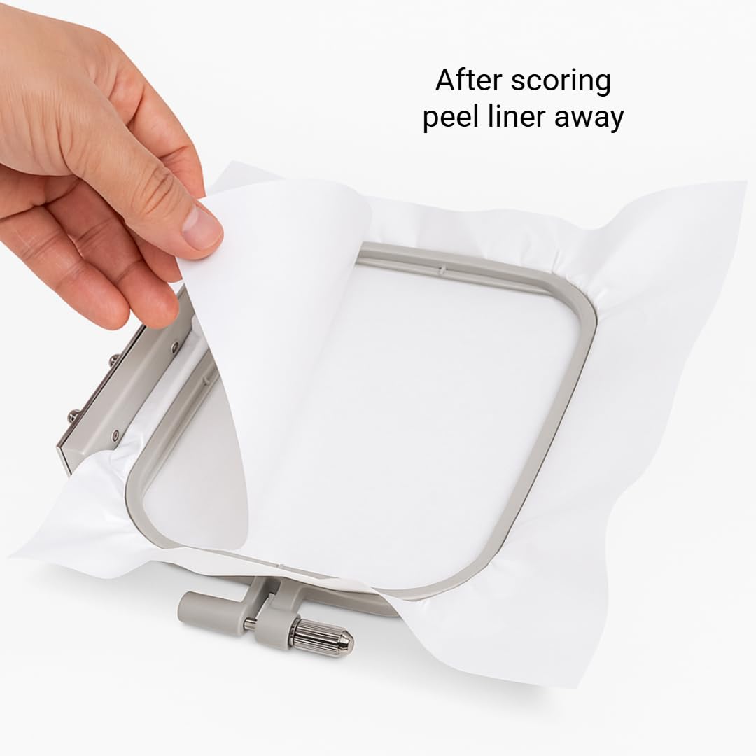 HBI H.B.I. PRODUCTS H.B.I. Peel & Stick Tear Away stabilizer for Embroidery Roll, 10" x 10 Yards, 1.5 oz Embroidery Stabilizer, Embroidery Backing for Machine, Tear Away Embroidery Stabilizer Roll.