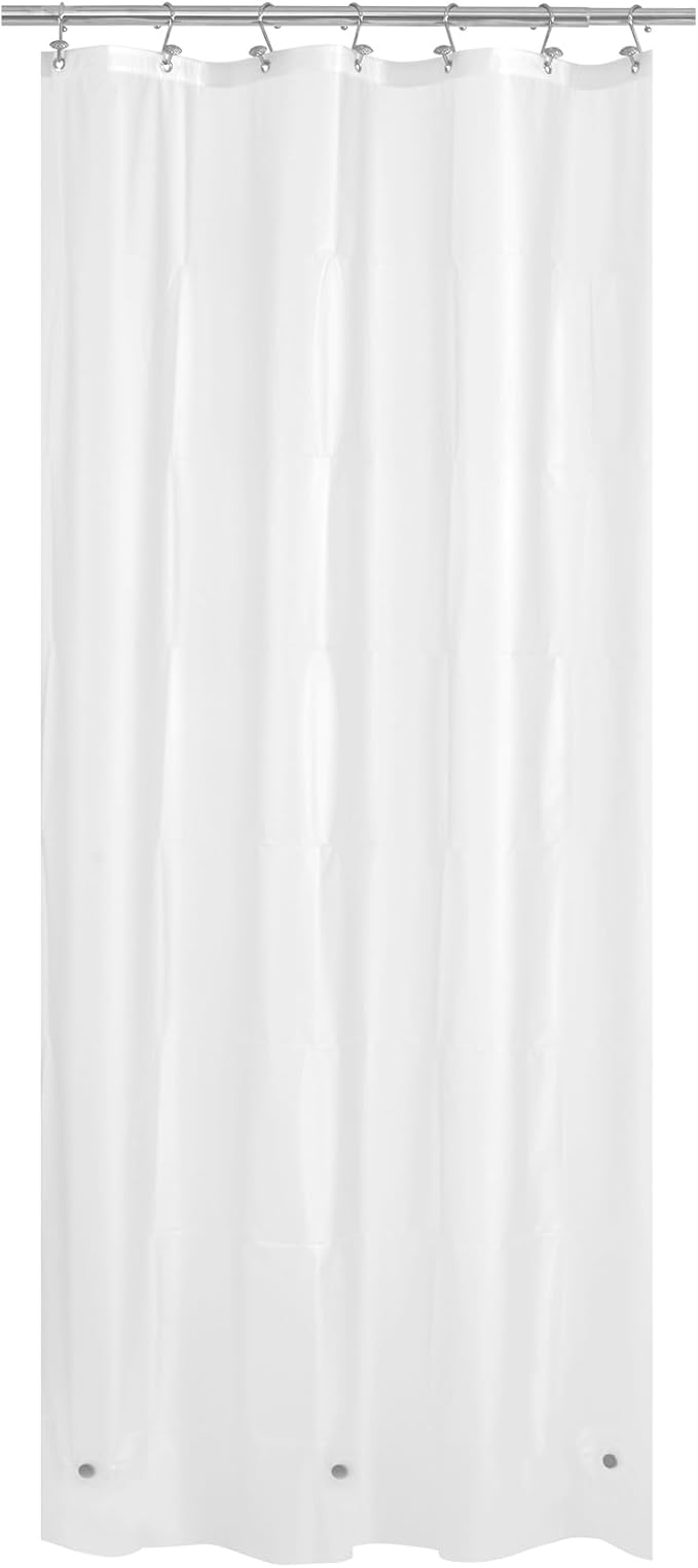 Mrs Awesome Stall Shower Curtain Liner 36x72, PEVA Plastic Shower Liner for Bathroom Lightweight & Waterproof, 36 x 72, Frost