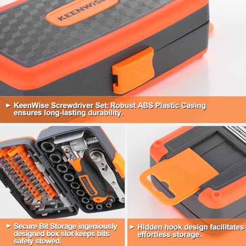 Ratcheting Screwdriver Set: KeenWise 38-in-1 Ratchet Screwdriver Tools Versatile Magnetic Tools for Mechanics and DIY Enthusiasts (2880A)
