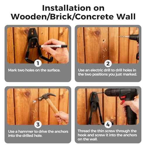 Garage Hooks Heavy Duty - 16 Pack Garage Storage Hooks Anti-Slip Coating Wall Mount Hook for Hanging Ladders Bikes Garden Tools Hose