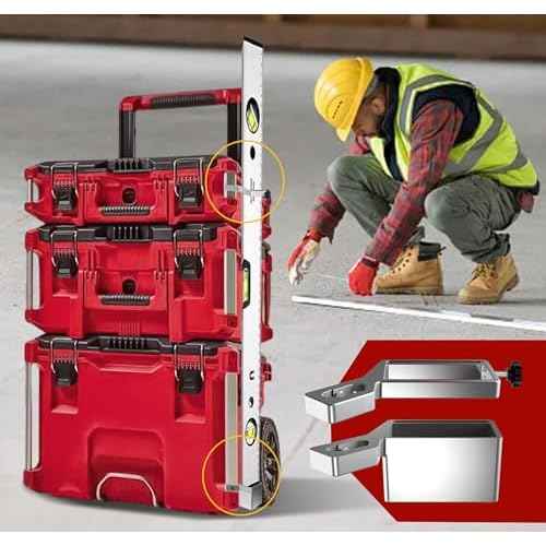 Extension Level Mount Holder Organizer for Milwaukee Packout Tool Box, Bracket for Organization and Storage, Space Saving