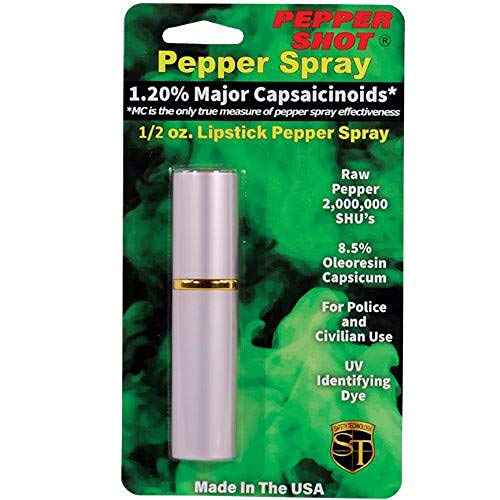 Pepper Shot Lipstick OC Pepper Spray Bundle for Women Lot of Two (1) Pink (1) Red
