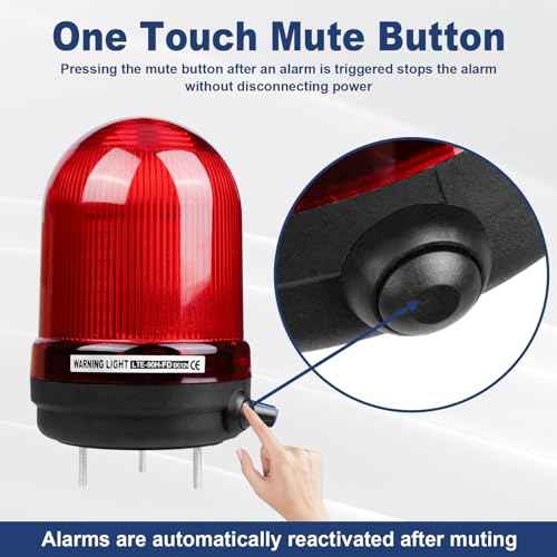 Sump Pump Alarm, High Water Leak Detection, with 110dB Loud Alarm and LED Indicator, 5ft Probe Cable, Suitable for Indoor/Outdoor Systems in Basements, Septic Tanks, and Sumps
