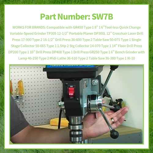 HAKATOP SW7B On-Off Toggle Switch 2 Prong for Delta, Aftermarket Replaces Parts Ryobi Table Saws Drill Press Delta 489105-00 46023 Switch