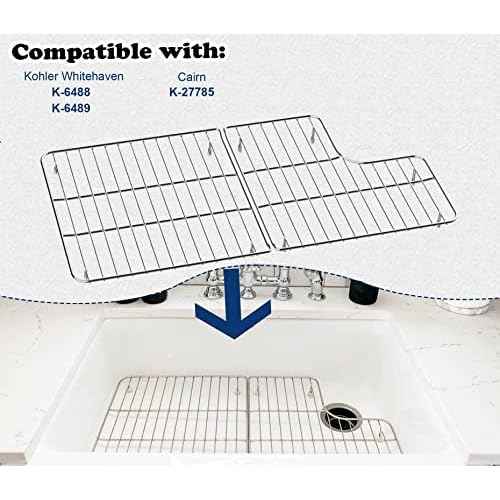 ???????????????? K-6639-ST Sink Rack Replacement for Kohler Whitehaven Bottom Basin Rack 6639-ST, K-6488 and K-6489 Stainless Steel Sink Protector Accessories