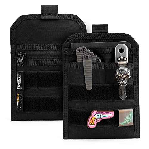 TACTICAL GEEK EXT3 EDC Pouch, Lightweight Organizer Pocket, Portable Nylon Bag with Independent Pocket for Multi-Purpose Daily Utility Tool & Small Gear Storage Carry - Black