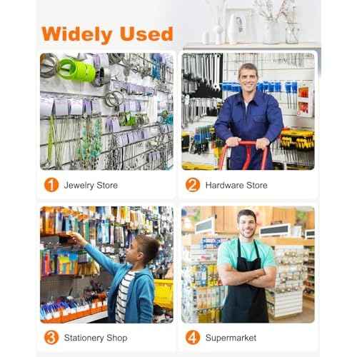 1" Slatwall Hooks, White, 30 Pack Slat Wall Paneling Display Hooks, Slatwall Accessories for Retail Home Efficient Storage