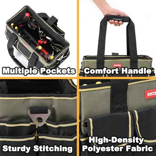 Tote Bag Organizer - 15 Inch Electrical & HVAC Tool Caddy, Tool Bags for Electricians & Maintenance Professionals