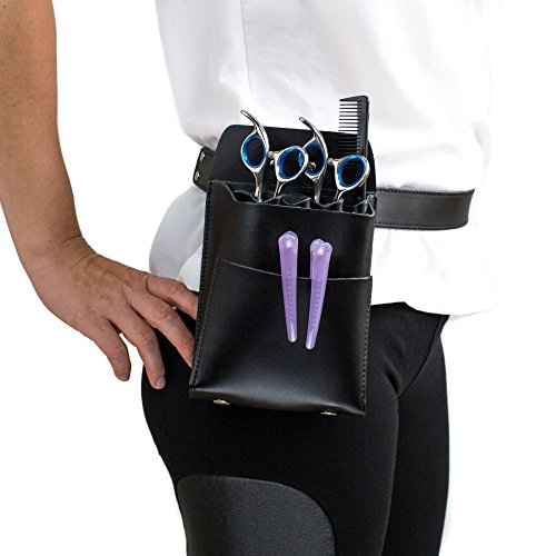 Stylist Tool Belt ? 100% Real Leather Shears and Scissor Holster ? Hairdresser Tool Holder for Hair Cutting Essentials