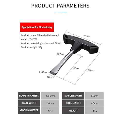 T Handle Flat Head Screwdriver, T Handle Flathead Screw Drivers Assembly Tool for Slotted Screw Used on Quick Release Plate or Camera Tripod Monopod Small Flat Head Screwdriver (Red)