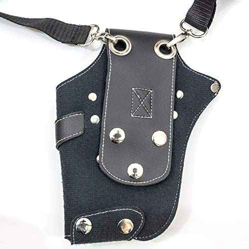 IKAS Scissor Holster - Multi Color PU Leather Shear Holder for Hairdressers, Barbers & Pet Groomers - Waist/Shoulder Belt Shear Holder