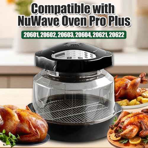 Clear Power Dome Replacement for Nuwave Oven, Plastic Hood Cover for Nuwave Oven Pro Plus, Lightweight Transparent Construction, Impact and Heat Resistant Replacement Dome
