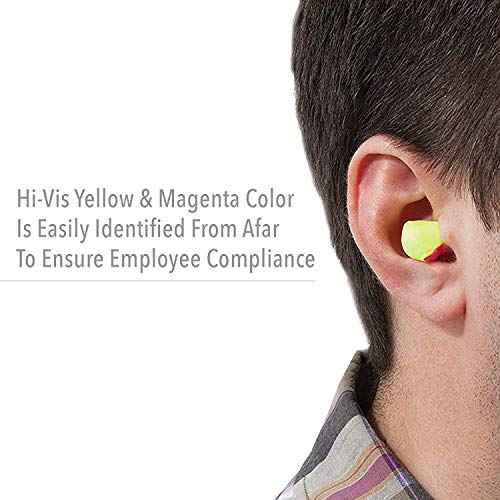 HONEYWELL LL-1 Howard Leight LL-1 Laser Lite Disposable Uncorded Foam Earplugs, Polycarbonate Foam, Standard, Red and Yellow (Pack of 200)