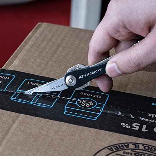 KeySmart MultiTool - 5-in-1 Multi-Purpose Keychain Tool with Box Opener, Ruler, Pry Bar, Phillips and Flat Head Screwdriver - EDC Gear Mini Multitool, and Keychain Accessories