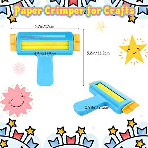 Paper Crimper Tool Wave Shape Making Tool, Pletpet Small Paper Crimper for Crafts DIY Arts Card Stock and Scrapbooking Decoration Making£¨Blue£©