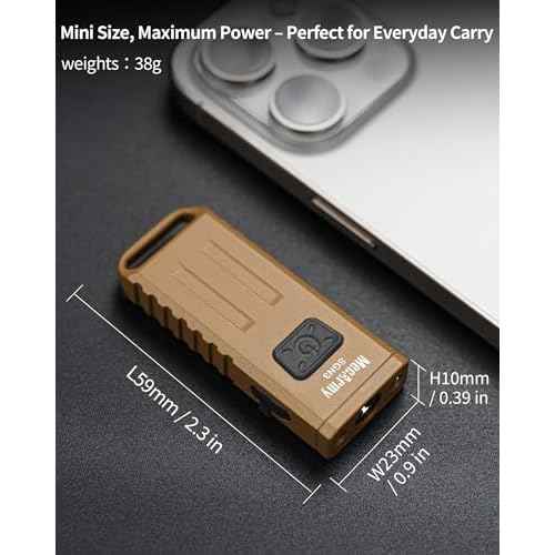 MecArmy SGN3 Mini Portable USB Rechargeable Multifunctional Keychain Flashlight|UV+RED+White Lights for Selectable| LED with 160 Lumens|Micro USB Recharge Designed for Everyday Carry (Green)