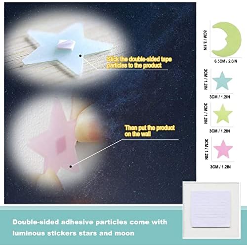 Starry Sky Galaxy Wolf Room Decor Wall Decal and Glow Moon Star Stickers RUIPBOTE Teen Bedroom Wall Decor Murals