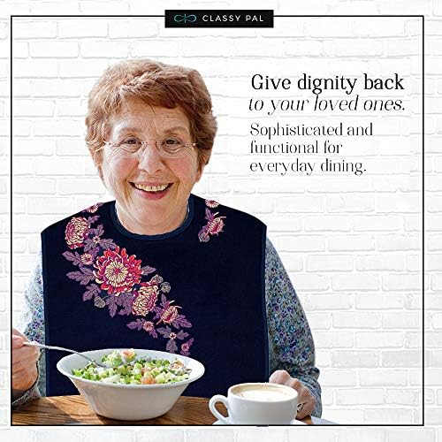 Women's Waterproof Adult Bib with Embroidered Design, Reusable, Washable (Mum Sash)