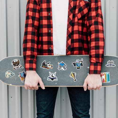 50 Pack Pcs Ice Hockey Stickers for Water Bottles Waterproof Vinyl Laptop Luggage Scrapbooking Funny Sports Sticker Packs Set Bulk Adults Teens Girls Boys Aesthetic Small Decals