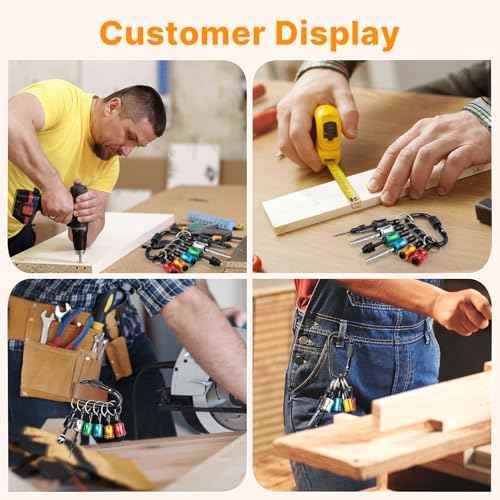 36PCS Bit Holder 1/4 Socket, Hex Shank Drill Bit Holder for Impact Driver Drill Bit Keychain Extension Bar Quick Release Drill Bit Holders, Screwdriver Bit Holder for Tools and Gifts for Men